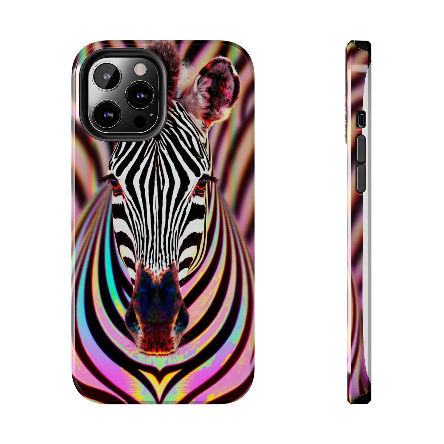 Vibrant Zebra Tough Phone Case - Unique Animal Design for Wild Spirit