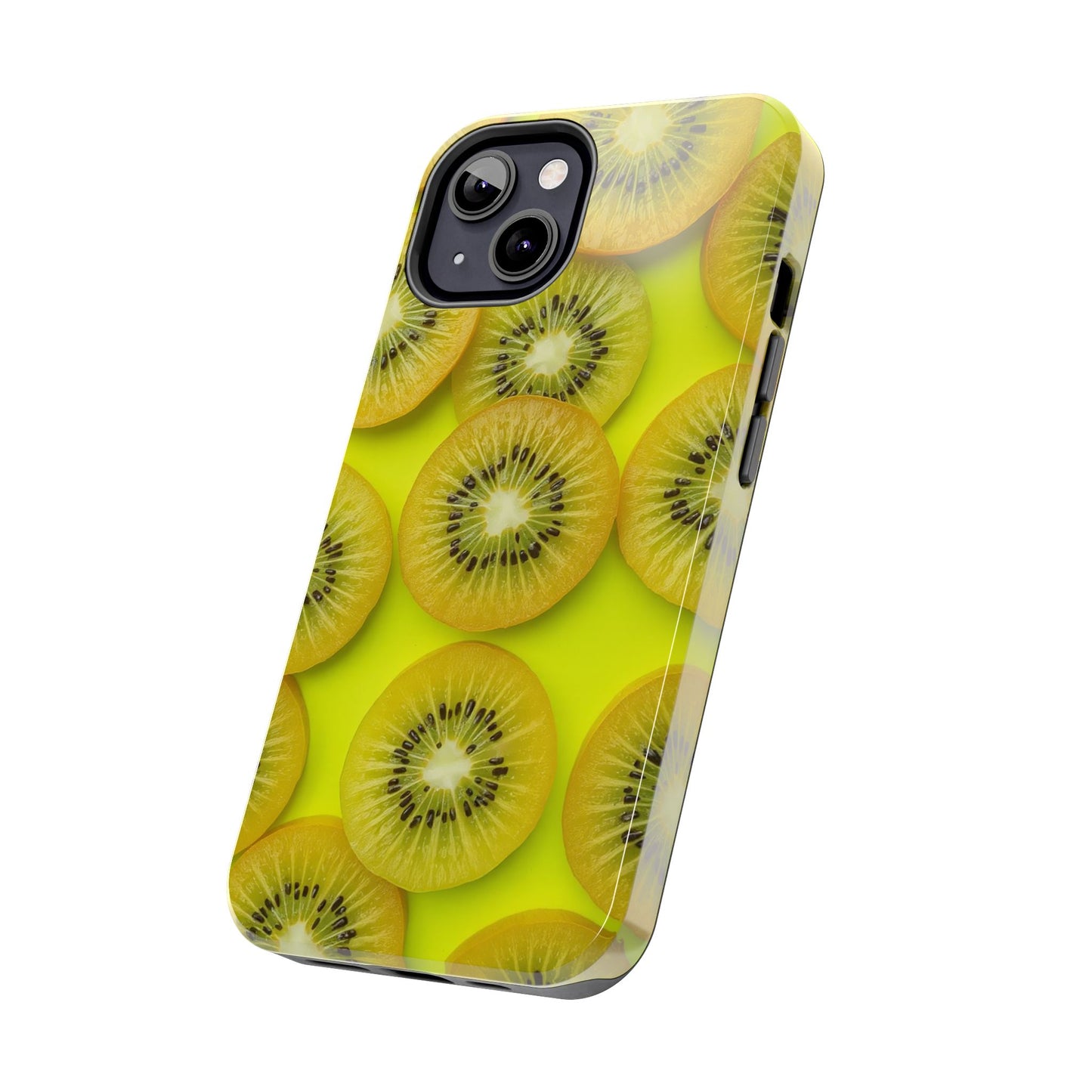 Vibrant Kiwi Tough Phone Case - Bright Yellow Design for Fruit Lovers