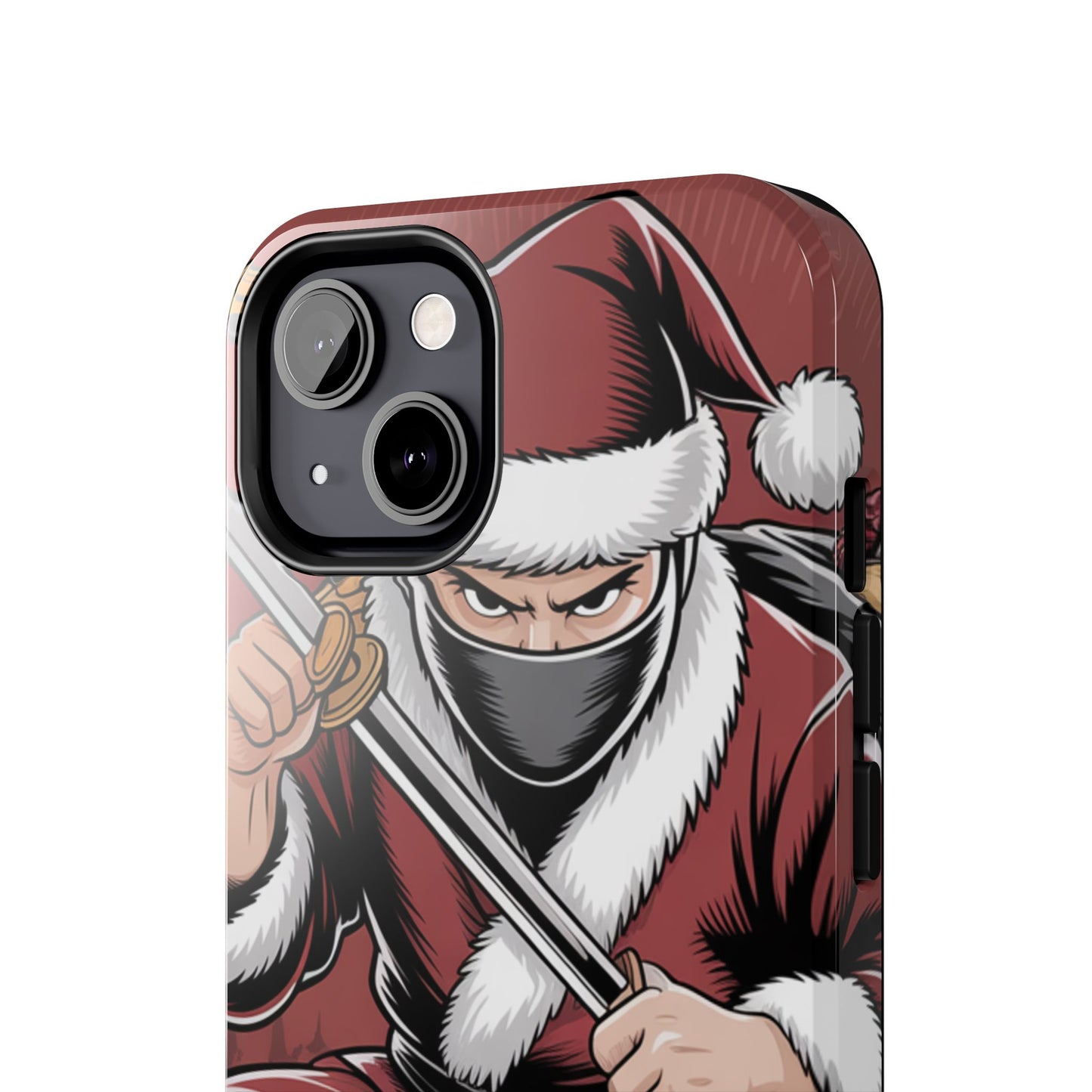 Ninja Santa Tough Phone Case | Durable Holiday Phone Cover for iPhone