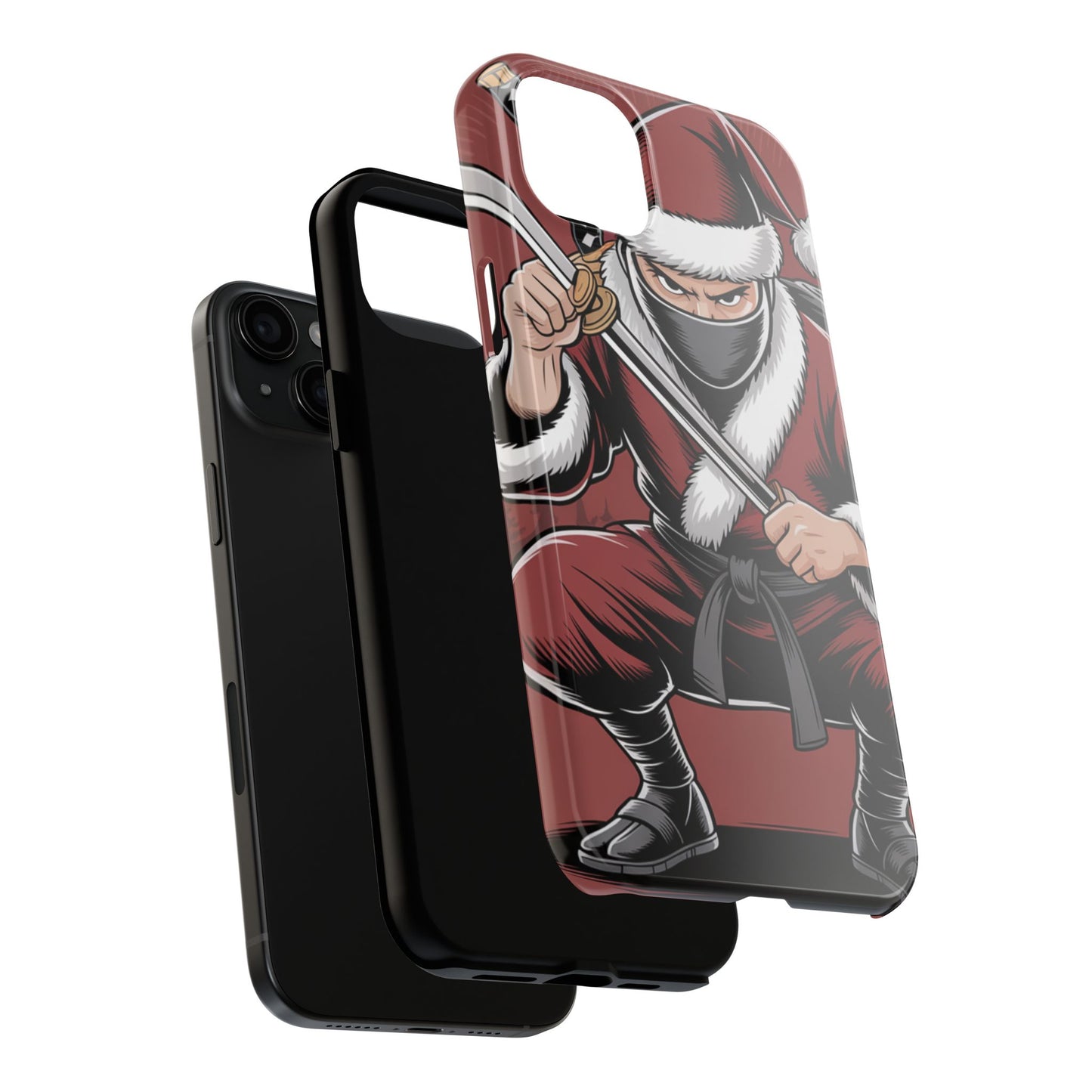 Ninja Santa Tough Phone Case | Durable Holiday Phone Cover for iPhone