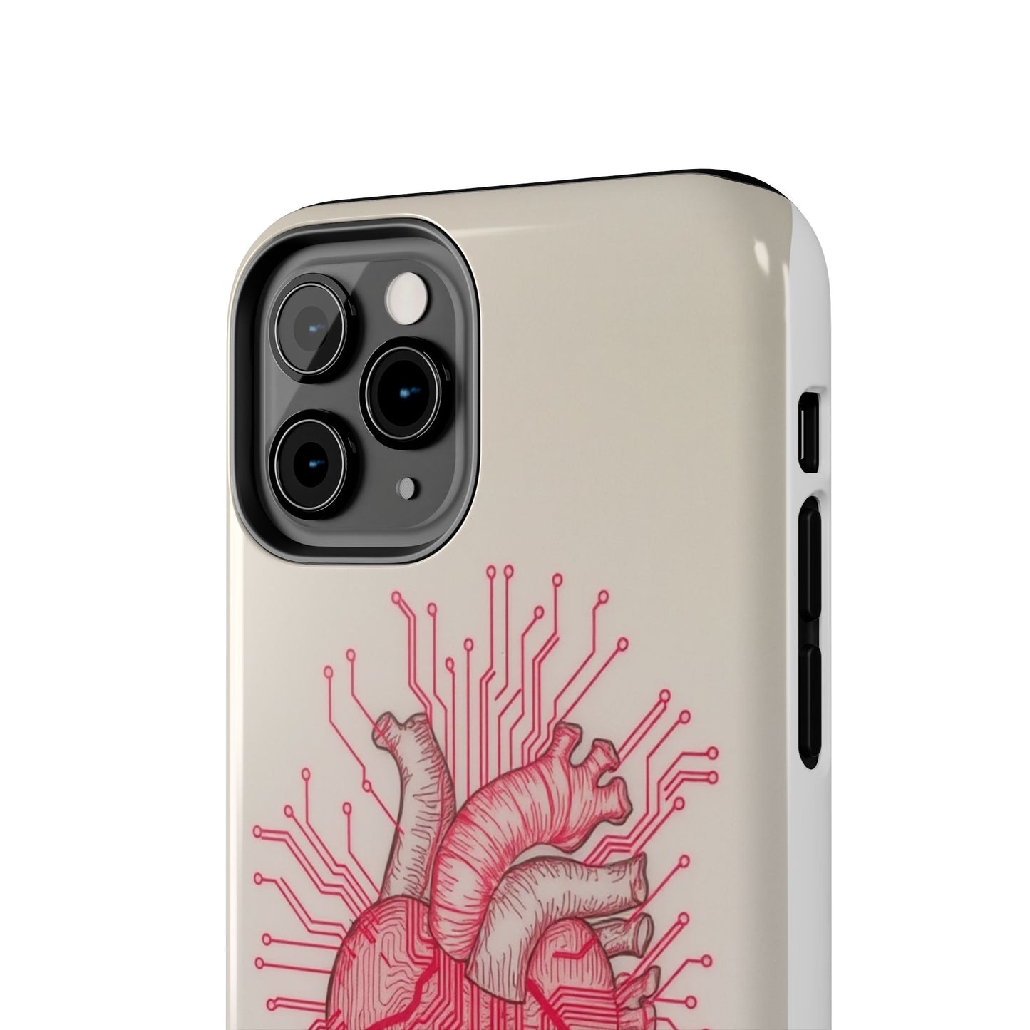 Heart Circuit Tough Phone Case – Unique Tech-Inspired Design for Tech Lovers