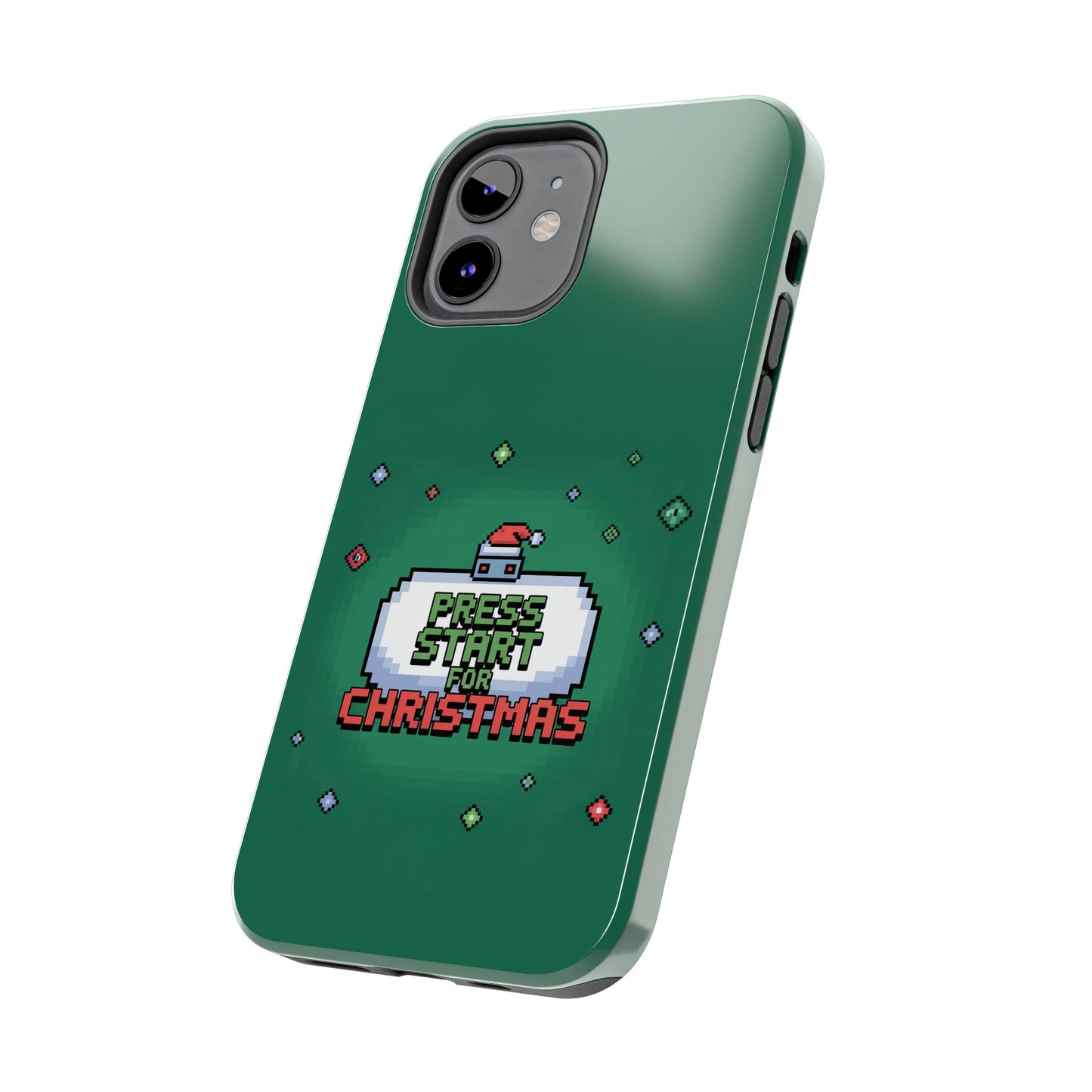 Christmas Pixel Gaming Phone Case - Press Start for Christmas Design