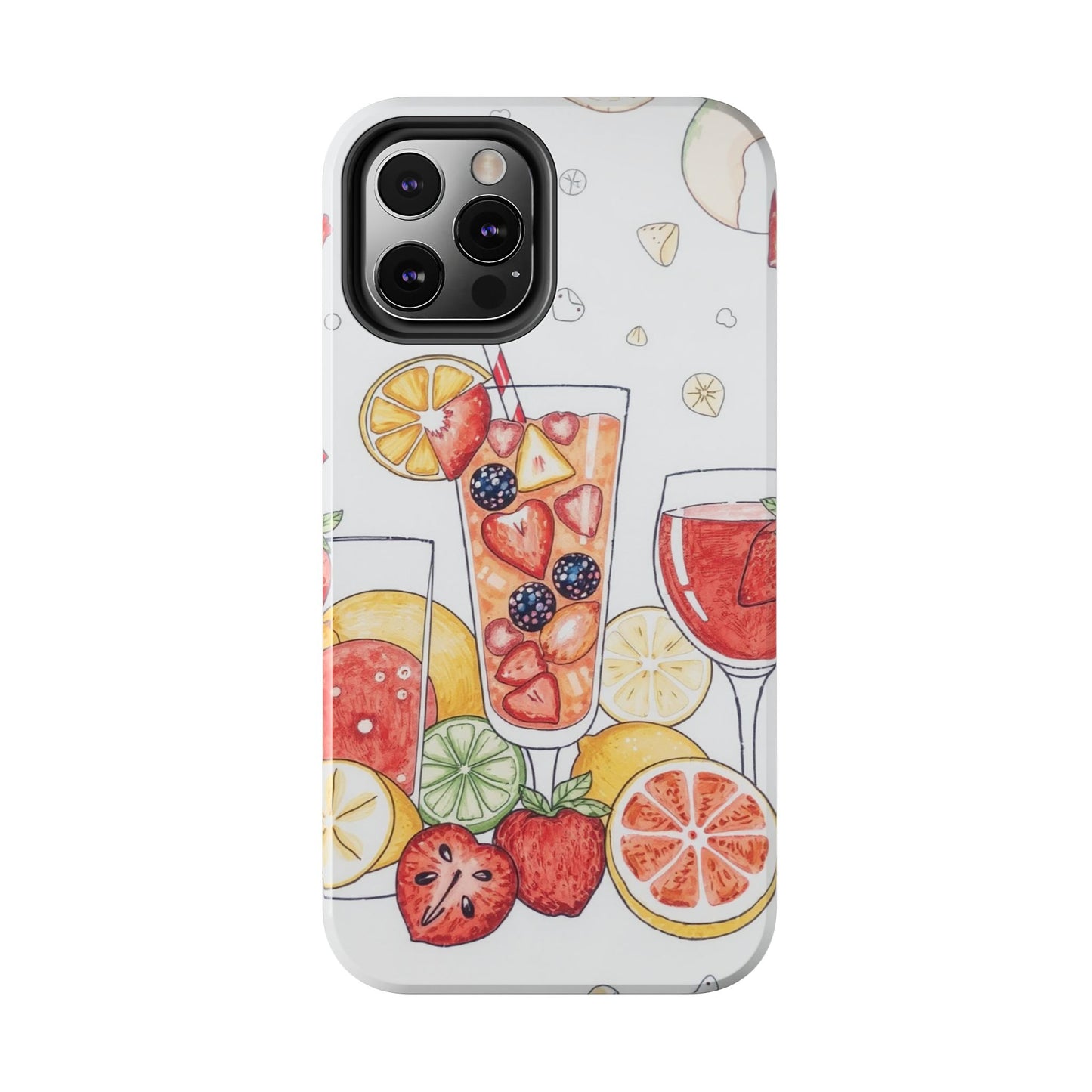 Colorful Fruit Cocktail Tough Phone Case - Perfect for Summer Vibes