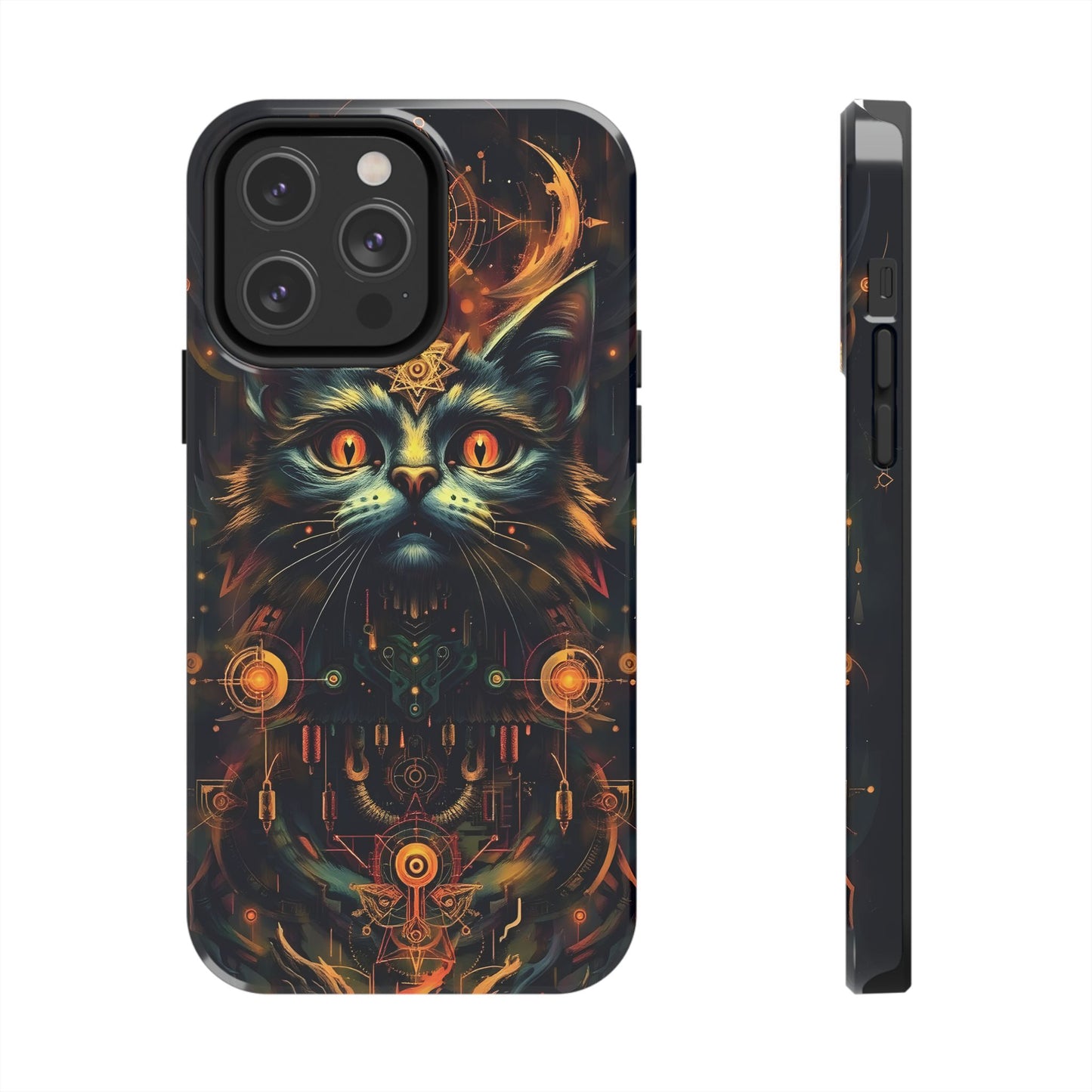Mystical Cat Queen Tough Phone Case – Unique Protection for Cat Lovers - for iPhone