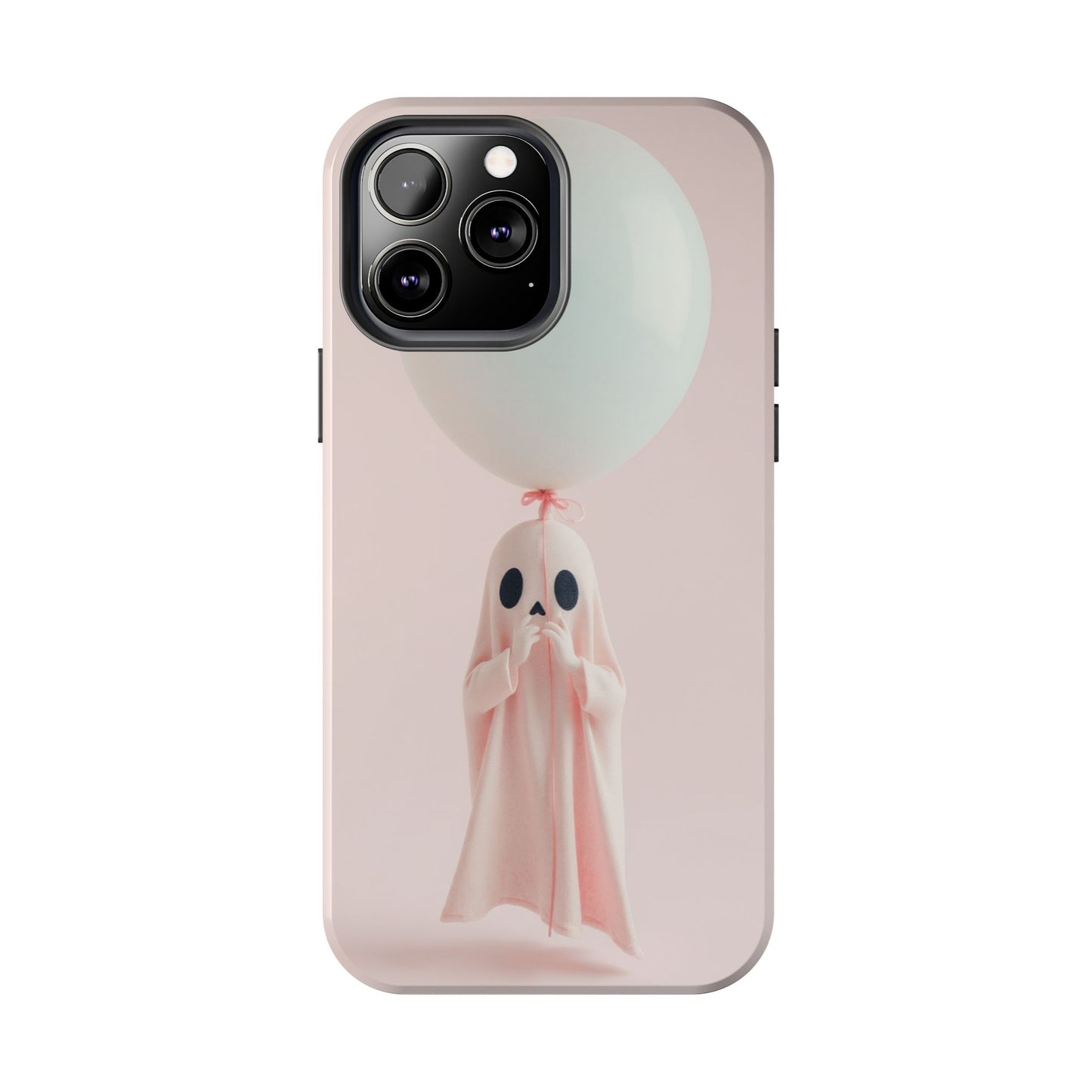 Cute Ghost Phone Case with Balloon - Tough Protection for Spooky Vibes
