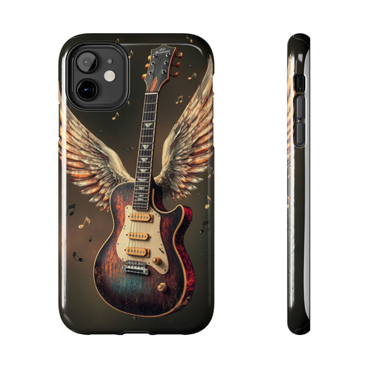Inspirational Guitar Wing Phone Case - Tough Protection for Music Lovers