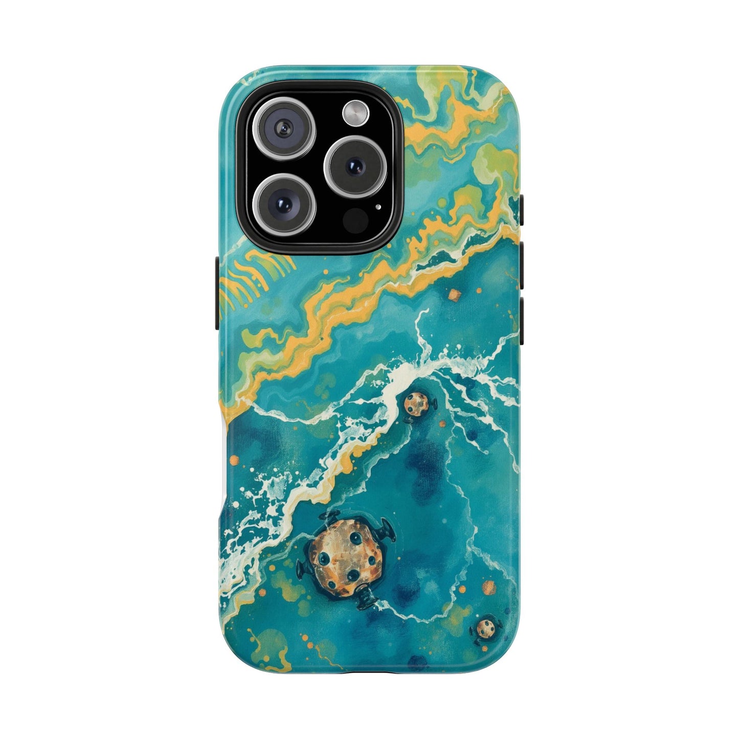 Ocean Wave Tough Phone Case – Durable Protection with Abstract Art Design