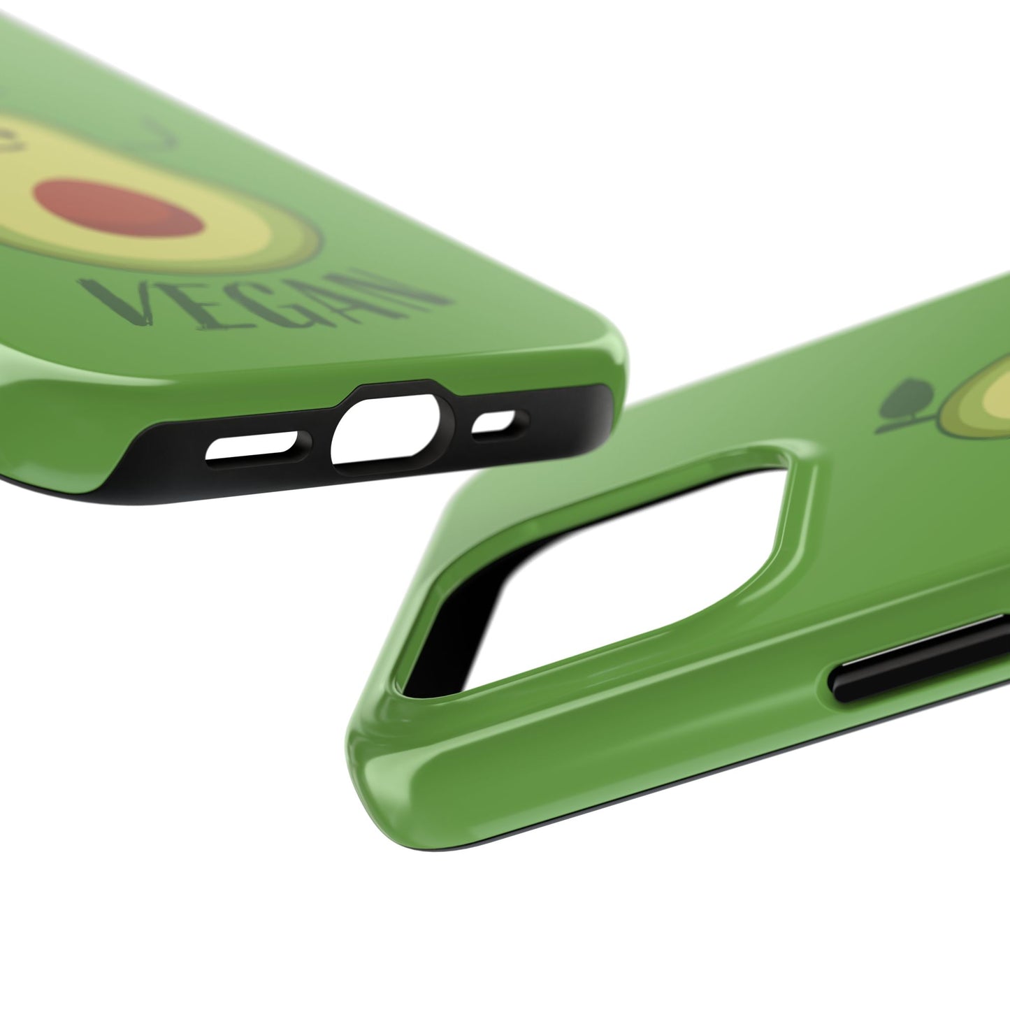 Vegan Avocado Tough Phone Case - Cute & Durable Phone Cover - for iPhone