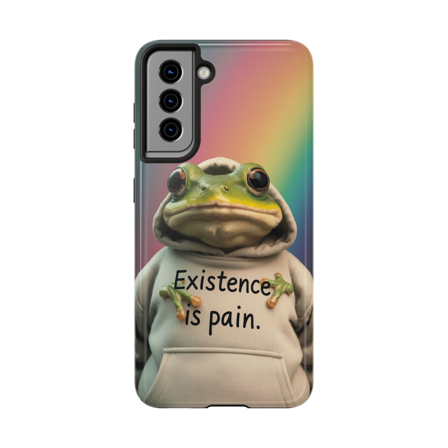 Existence is Pain Frog Phone Case - Tough & Stylish