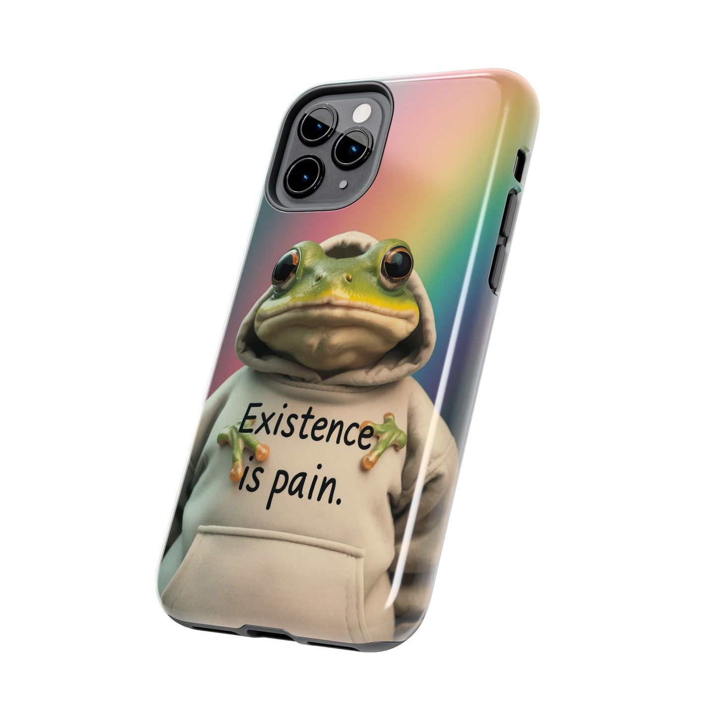 Existence is Pain Frog Phone Case - Tough & Stylish