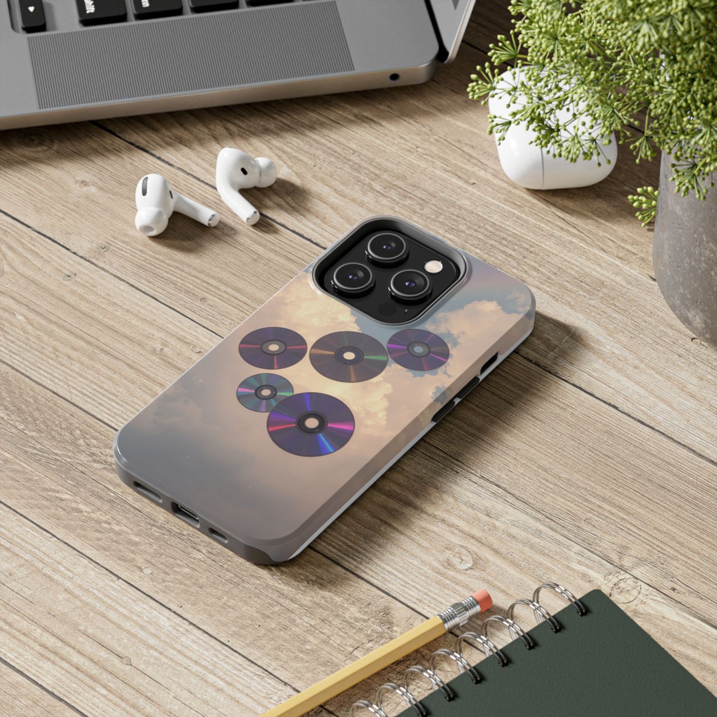 Vibrant Cloud CD Tough Phone Case - Durable and Stylish