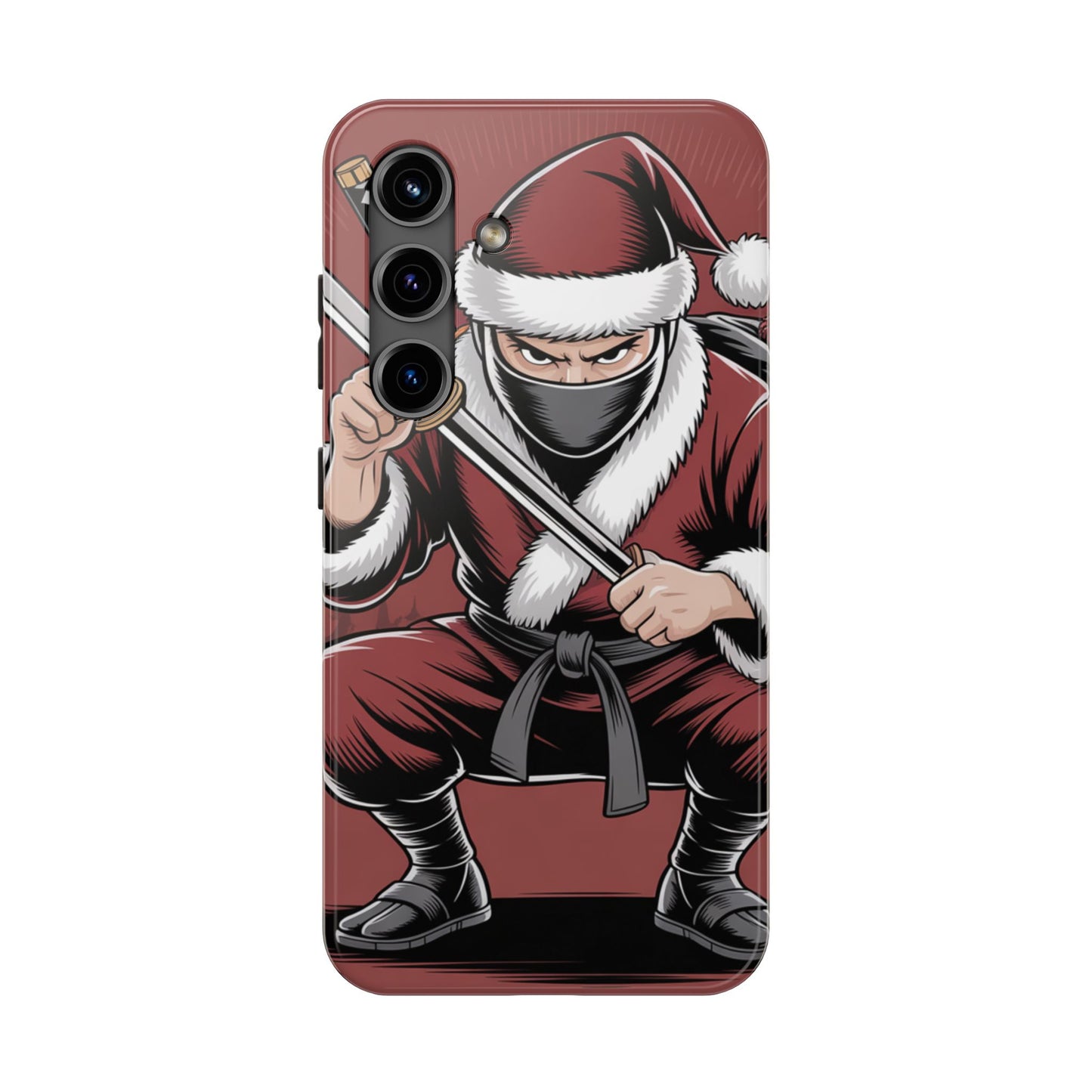 Ninja Santa Tough Phone Case | Durable Holiday Phone Cover for iPhone
