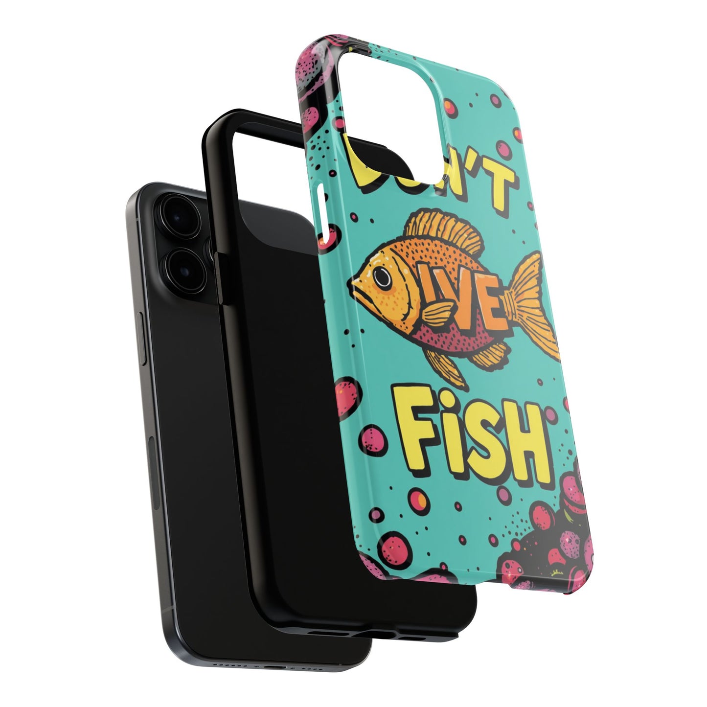 Catchy Fish-Themed Tough Phone Cases, Unique Gift for Fish Lovers, Durable Protection for Phones, Fun Aquatic Design, Ideal for Holidays