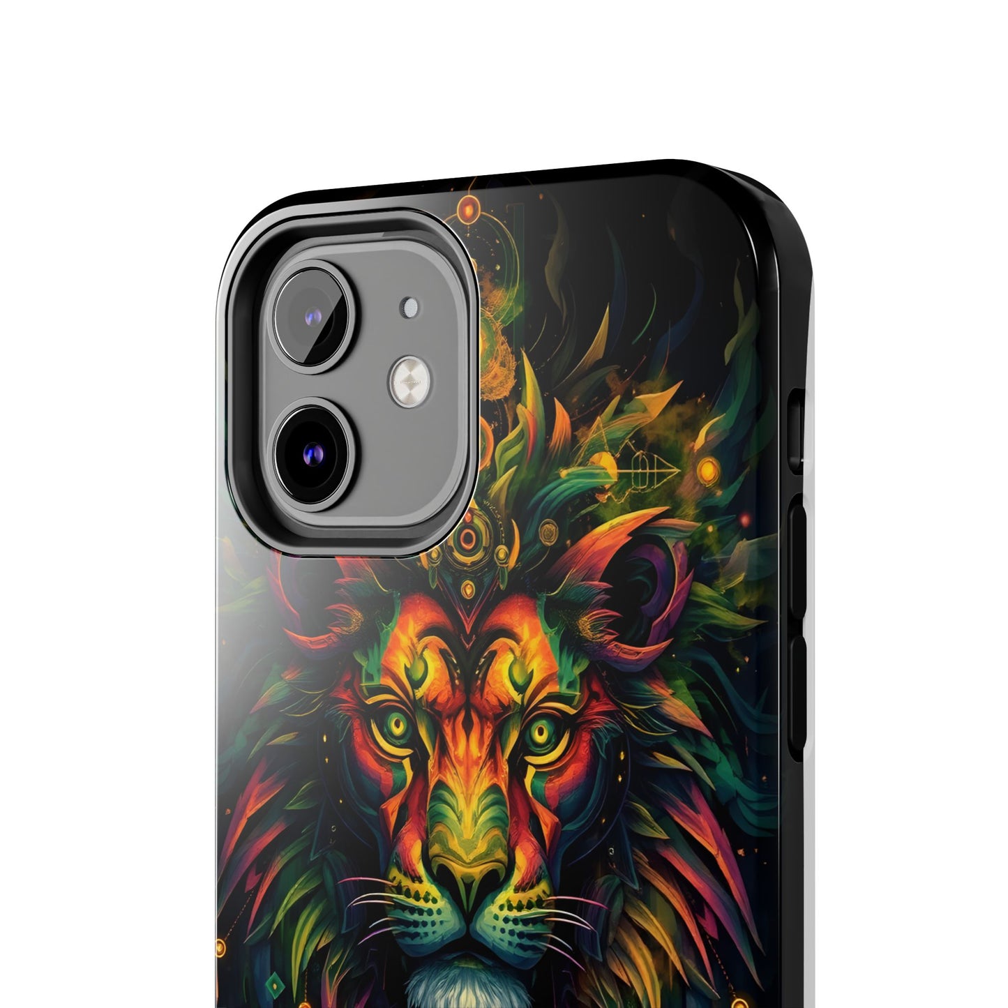Vibrant Mystical Lion Art Tough Phone Case - Bold Protector for Animal Lovers - for iPhone