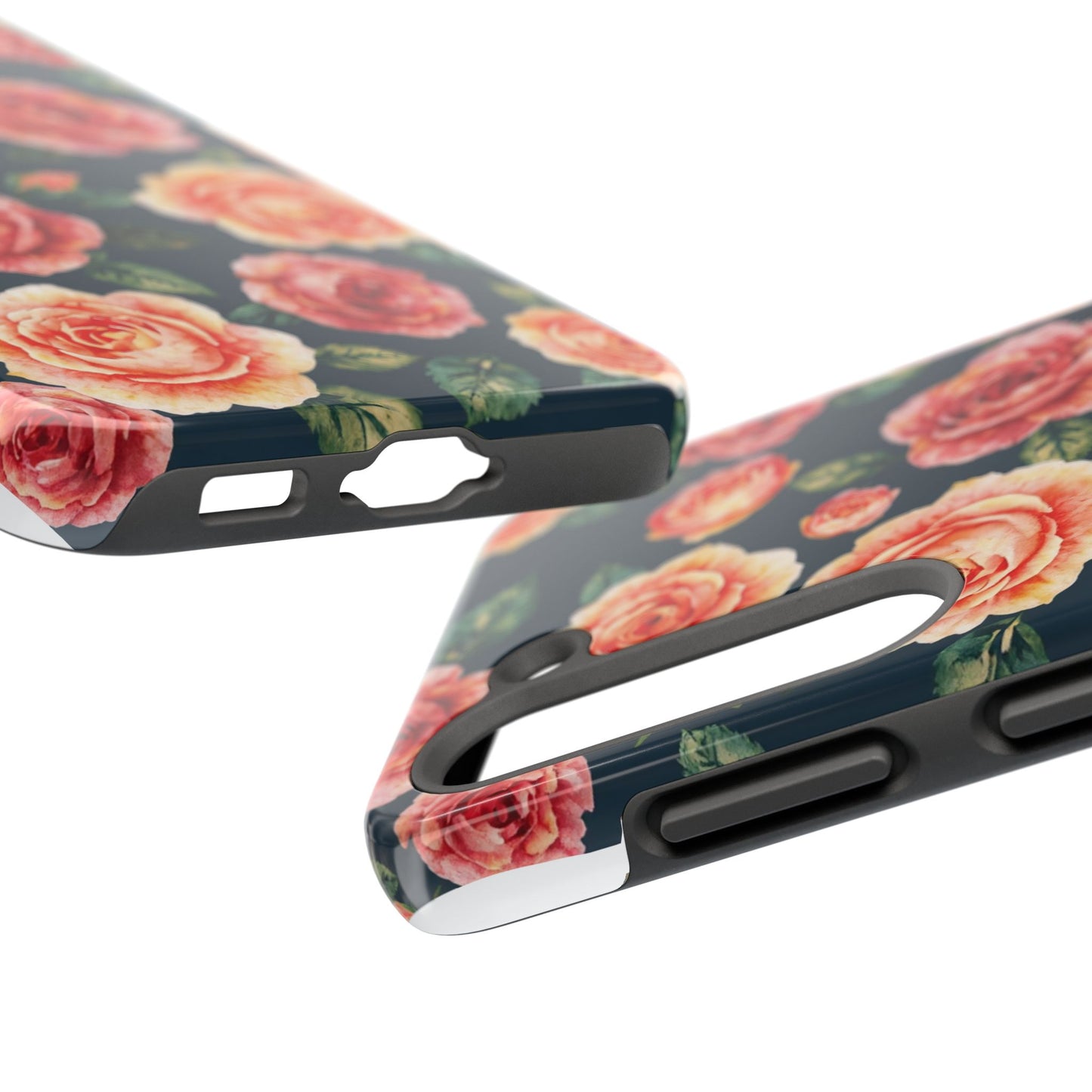 Floral Tough Phone Cases - Durable & Stylish New Age Rose Design - for iPhone