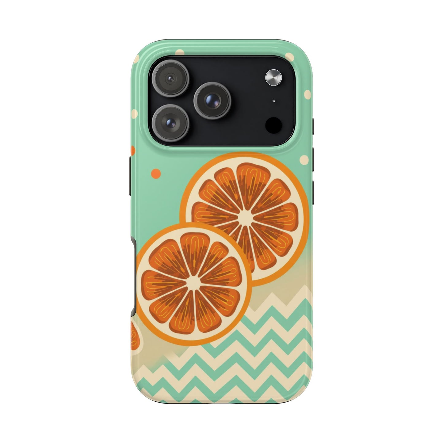 Citrus Vibe Tough Phone Case - Fun Orange Slice Design