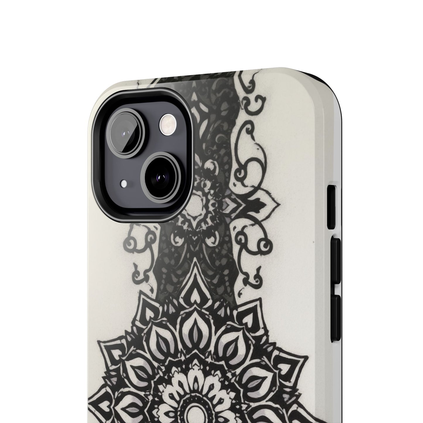 Stylish Tough Phone Cases with Dark Mandala Design - Durable and Unique Protection - for iPhone