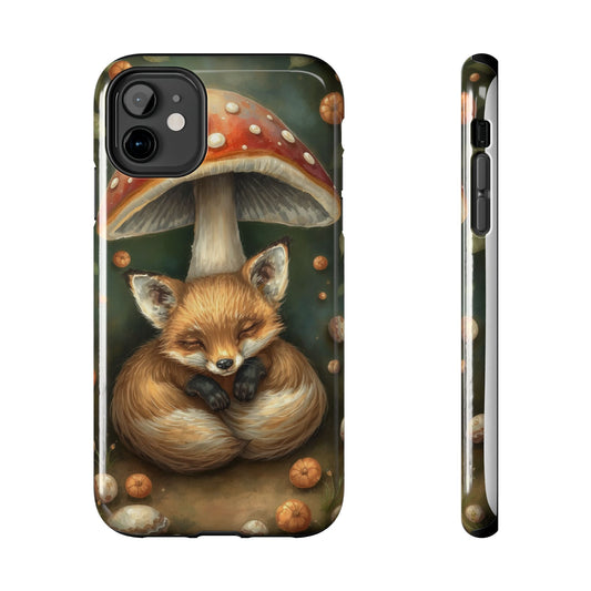 Cute Fox & Mushroom Phone Case - Tough Protective Cover