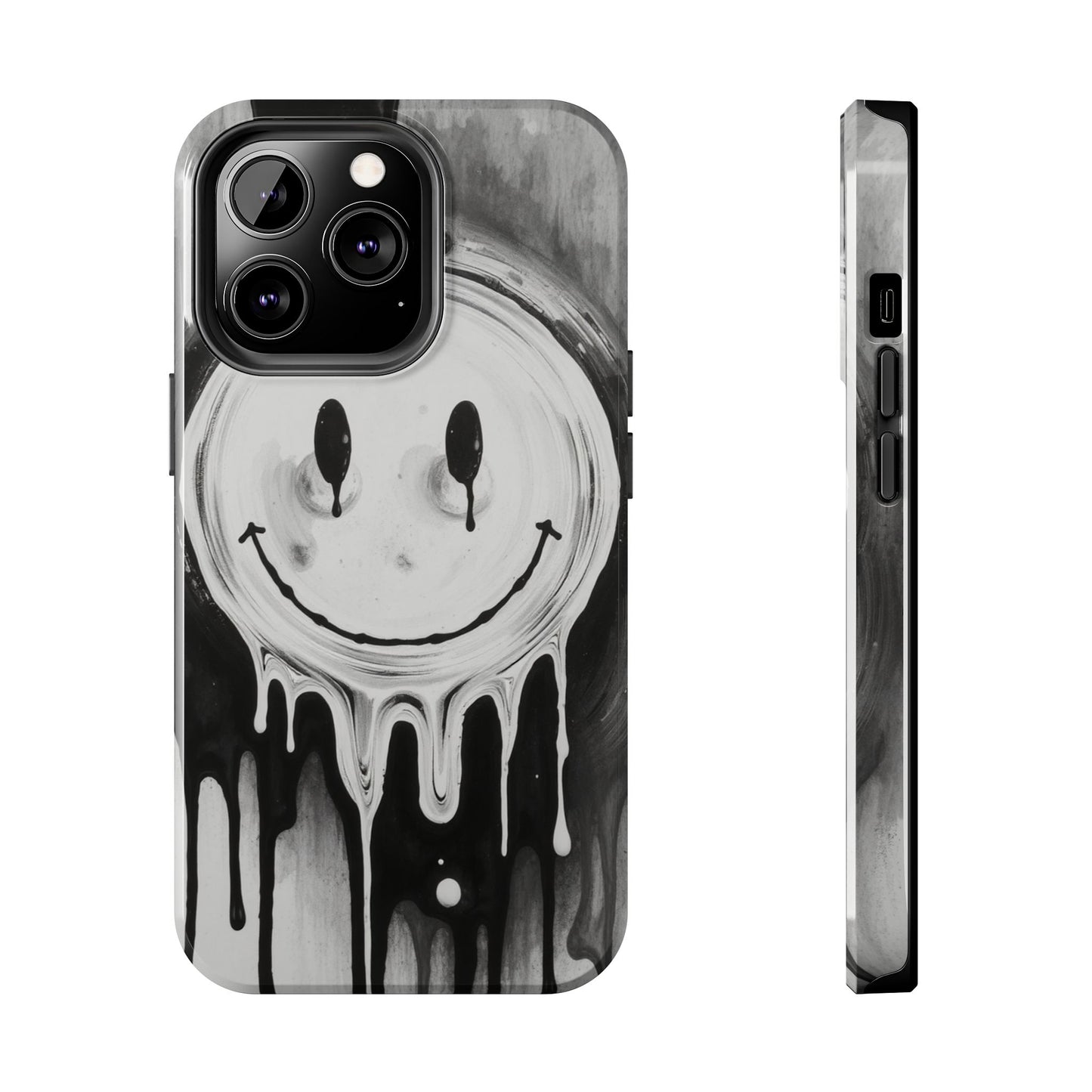 Dripping Smiley Tough Phone Case - Stylish & Durable Protection