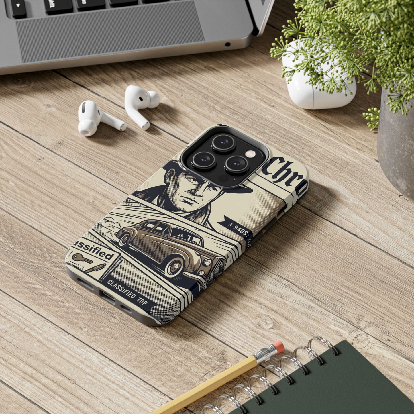 Old Newspaper Tough Phone Case