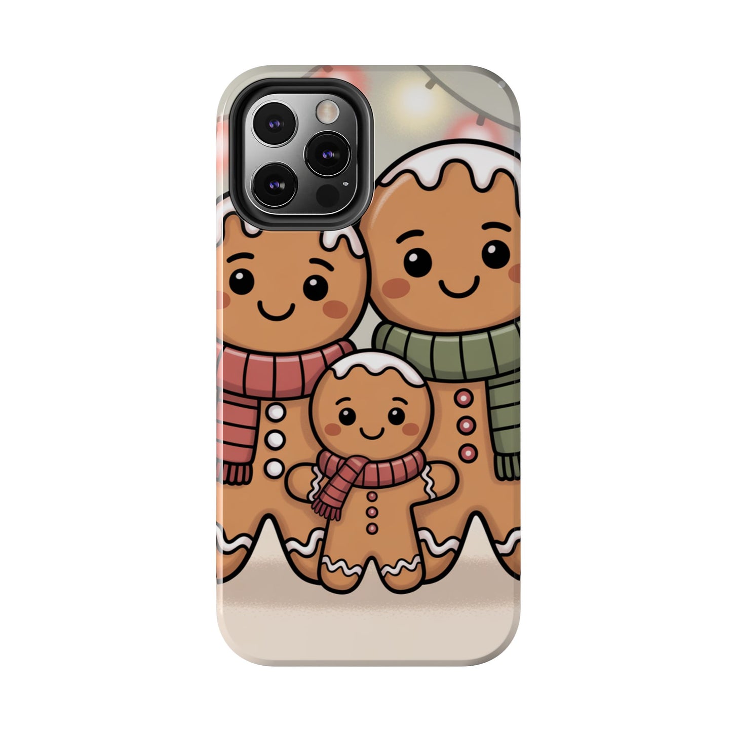 Gingerbread Cartoon Family Tough Phone Case – Festive Holiday Protection