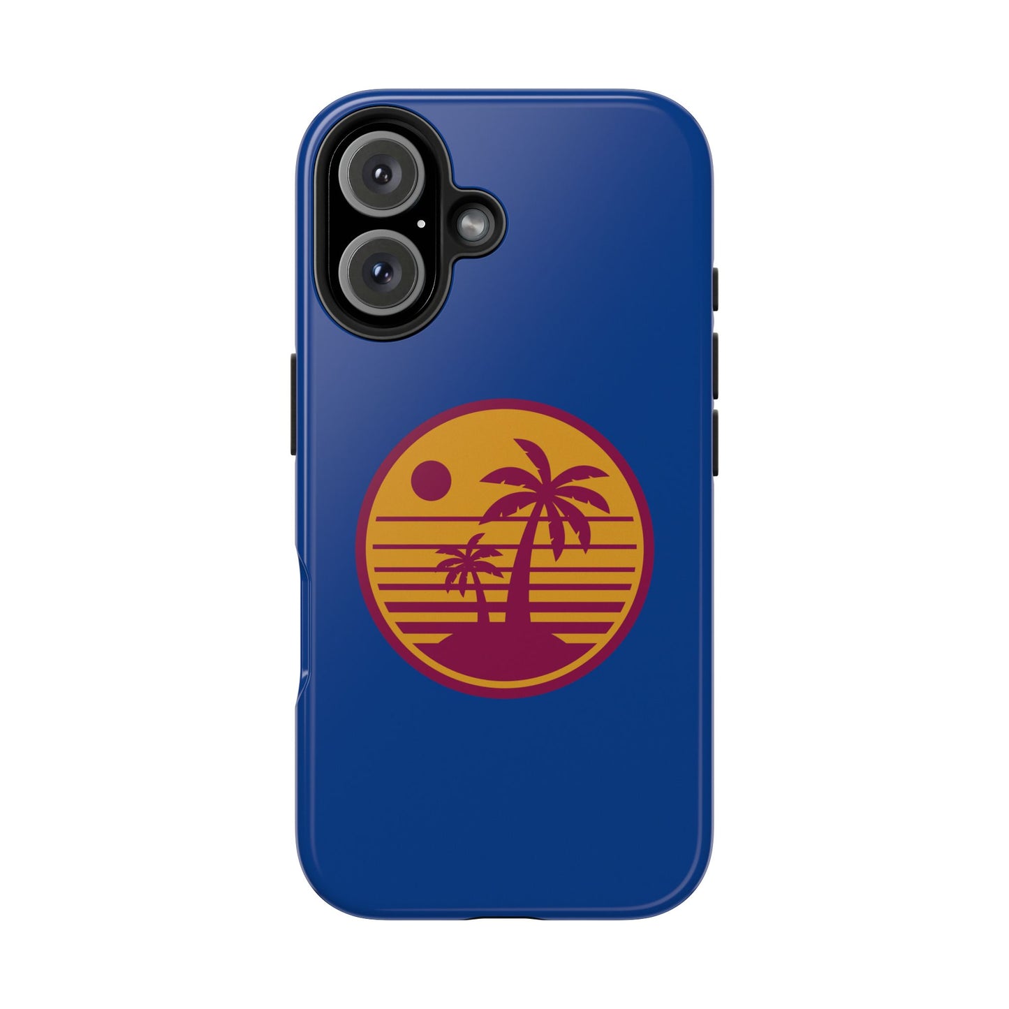 Retro Sunset Tough Phone Case - Vibrant Beach Vibes for Summer Adventures - for iPhone