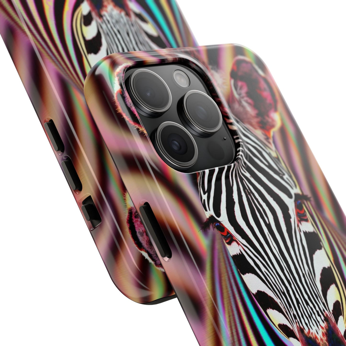 Vibrant Zebra Tough Phone Case - Unique Animal Design for Wild Spirit
