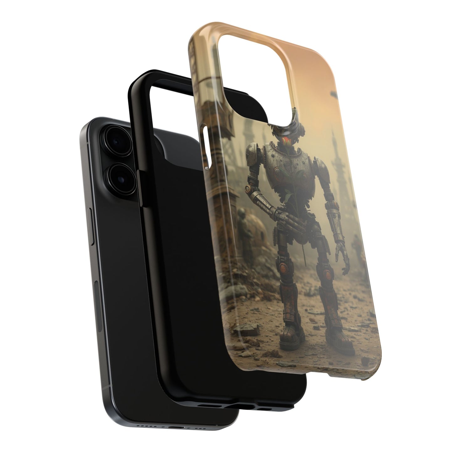 Robotic Sentinel Tough Phone Case - Durable Protector for Sci-Fi Lovers