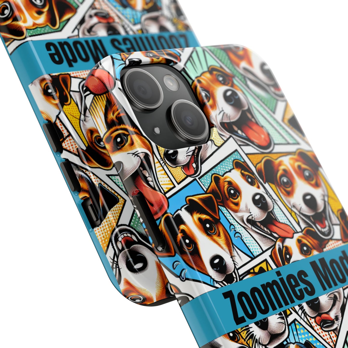 Zoomies Mode Jack Russell Tough Phone Case - Fun Dog Design Case for iPhone