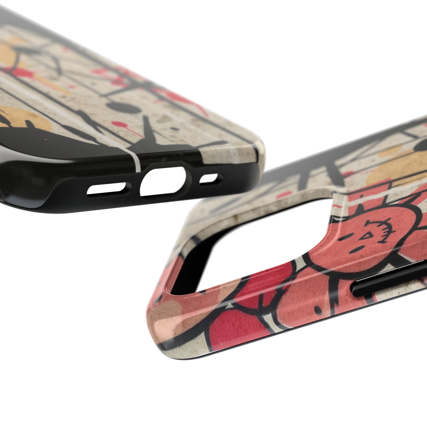 Artistic Tough Phone Case - Abstract Fun Grafitti Design for Protective Style - for iPhone
