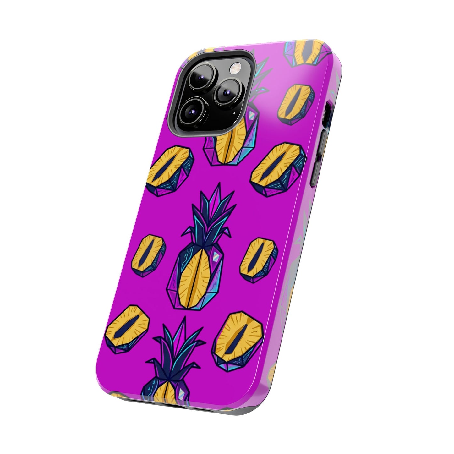 Cyberpunk Origami Pineapple iPhone Case