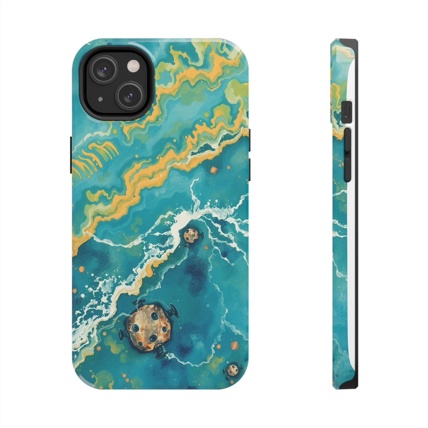 Ocean Wave Tough Phone Case – Durable Protection with Abstract Art Design