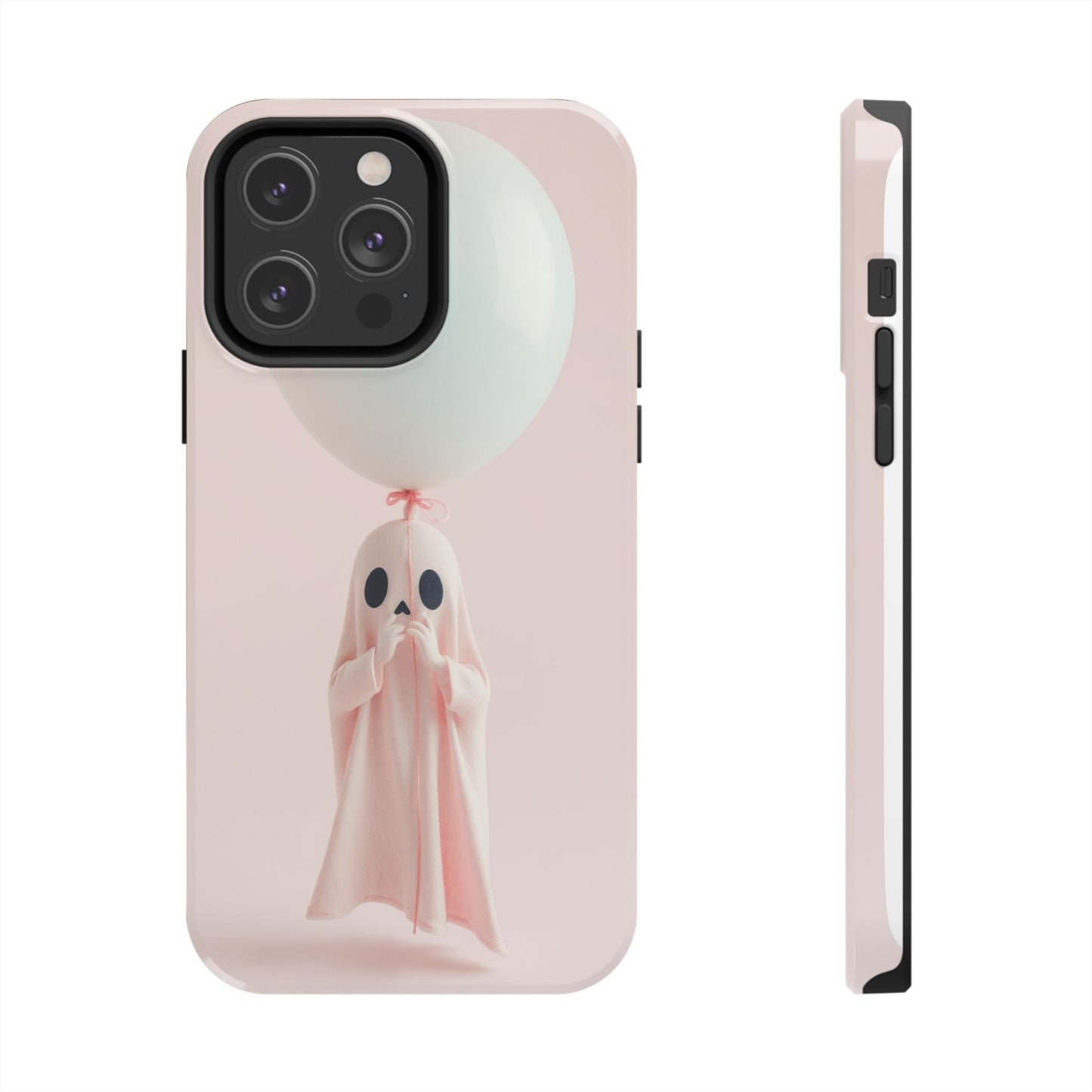 Cute Ghost Phone Case with Balloon - Tough Protection for Spooky Vibes