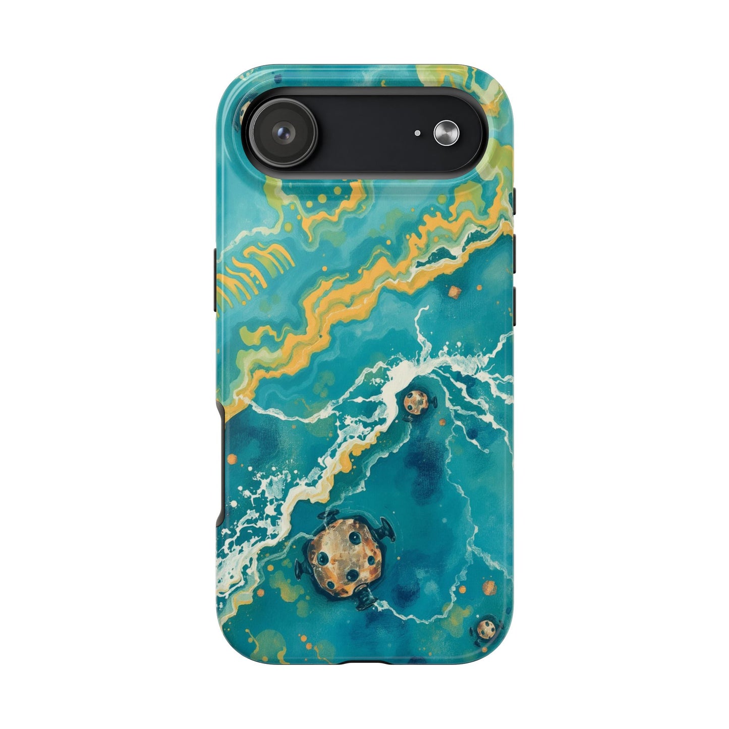 Ocean Wave Tough Phone Case – Durable Protection with Abstract Art Design