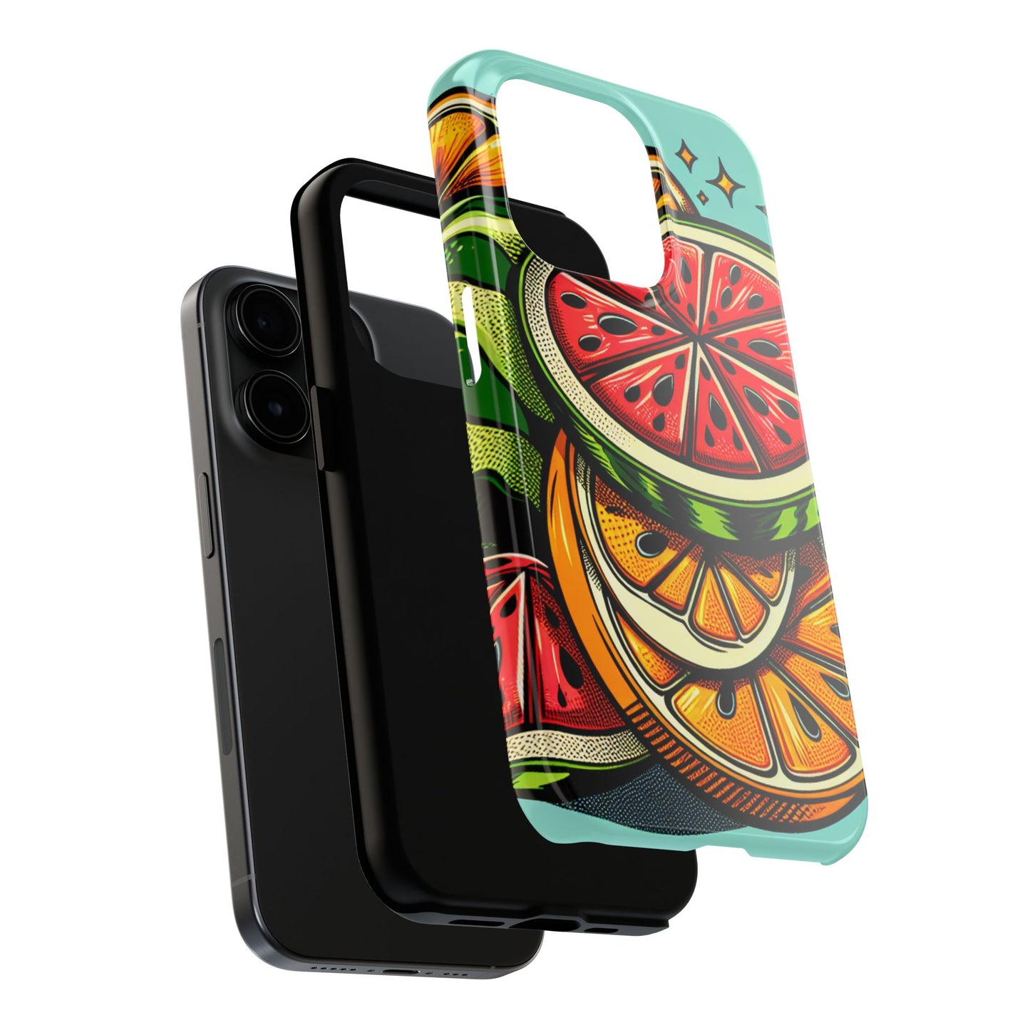 Vibrant Citrus Tough Phone Case - Fruit Slice Design - for iPhone