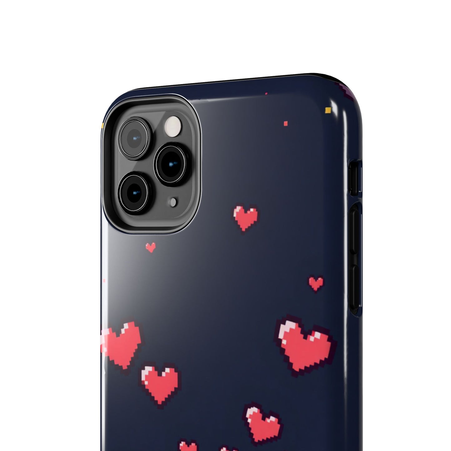 Pixel Heart Tough Phone Case - Retro Gamer Style for Valentine's Day