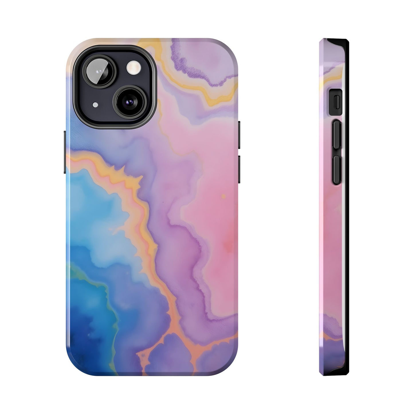 Watercolor Abstract Colors Tough Phone Case - Protective Cover for iPhone