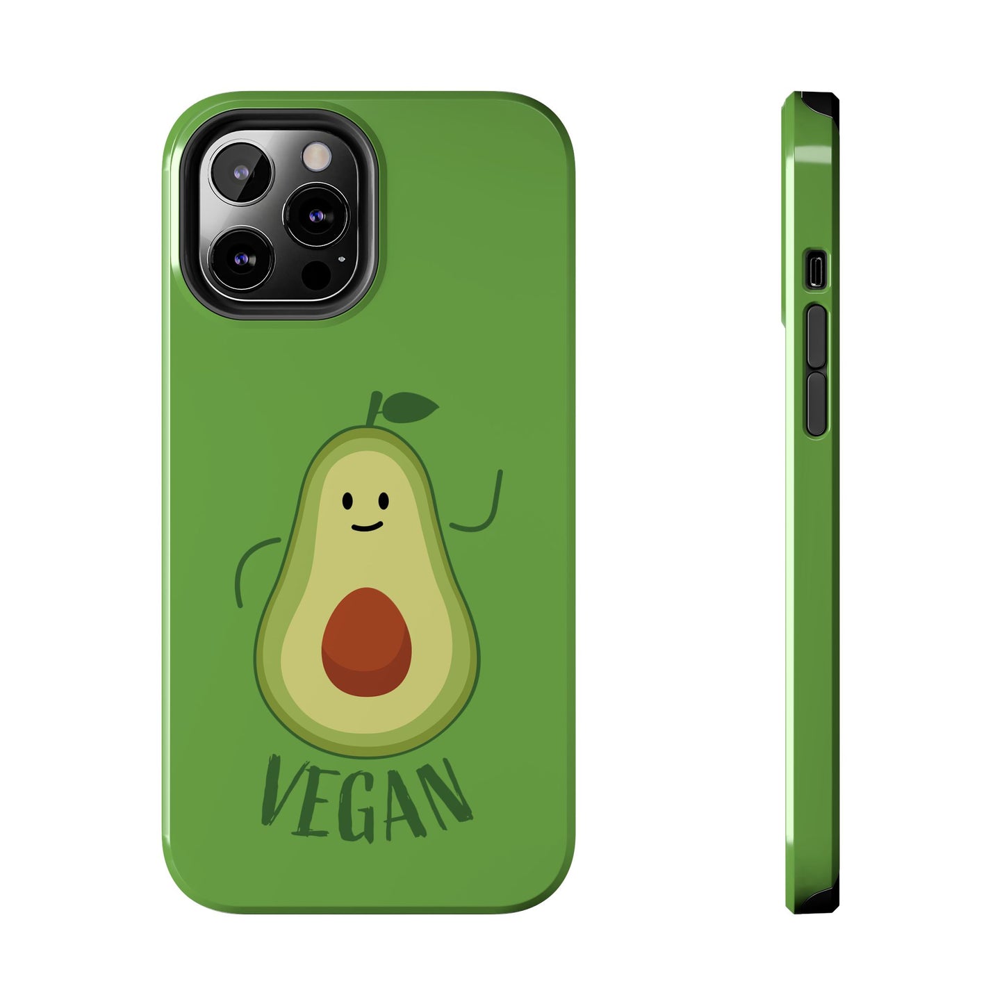 Vegan Avocado Tough Phone Case - Cute & Durable Phone Cover - for iPhone