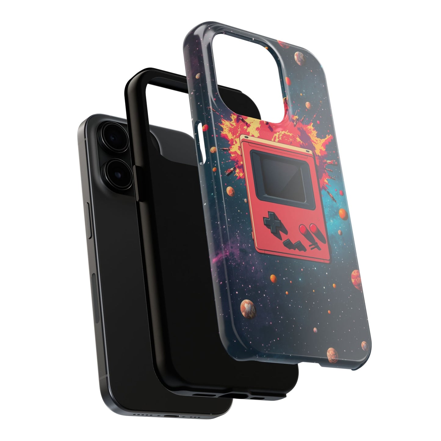Retro Gaming Tough Phone Case - Space Adventure Design