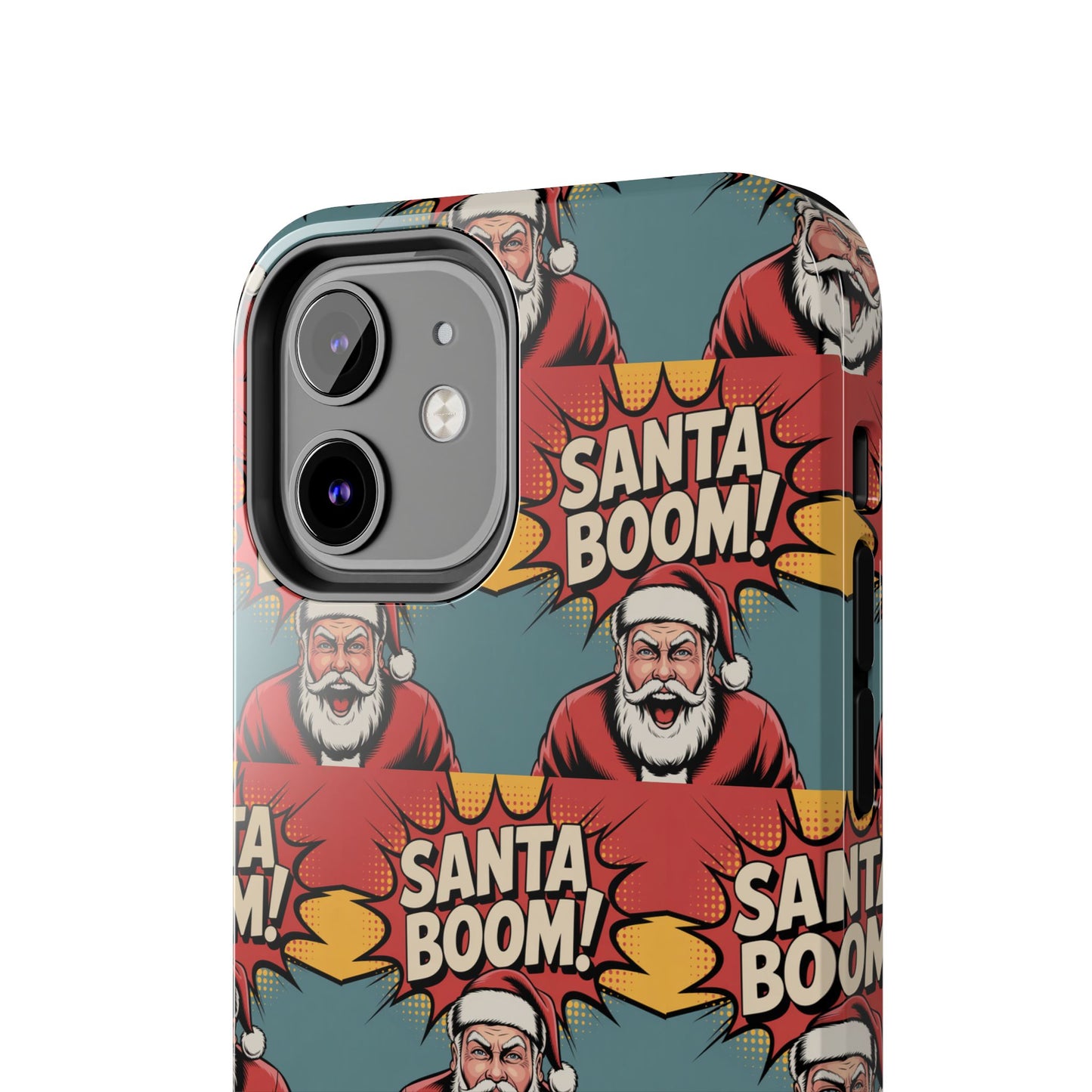 Festive Santa Boom Pattern Tough Phone Case