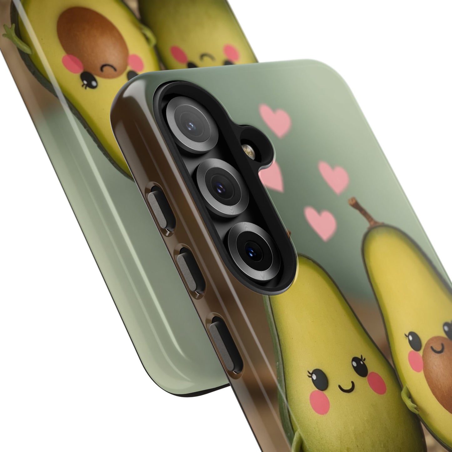 Cute Avocado Phone Case, Funny Tough Case, Quirky Phone Accessory, Gifts for Foodies, Valentine's Day Present