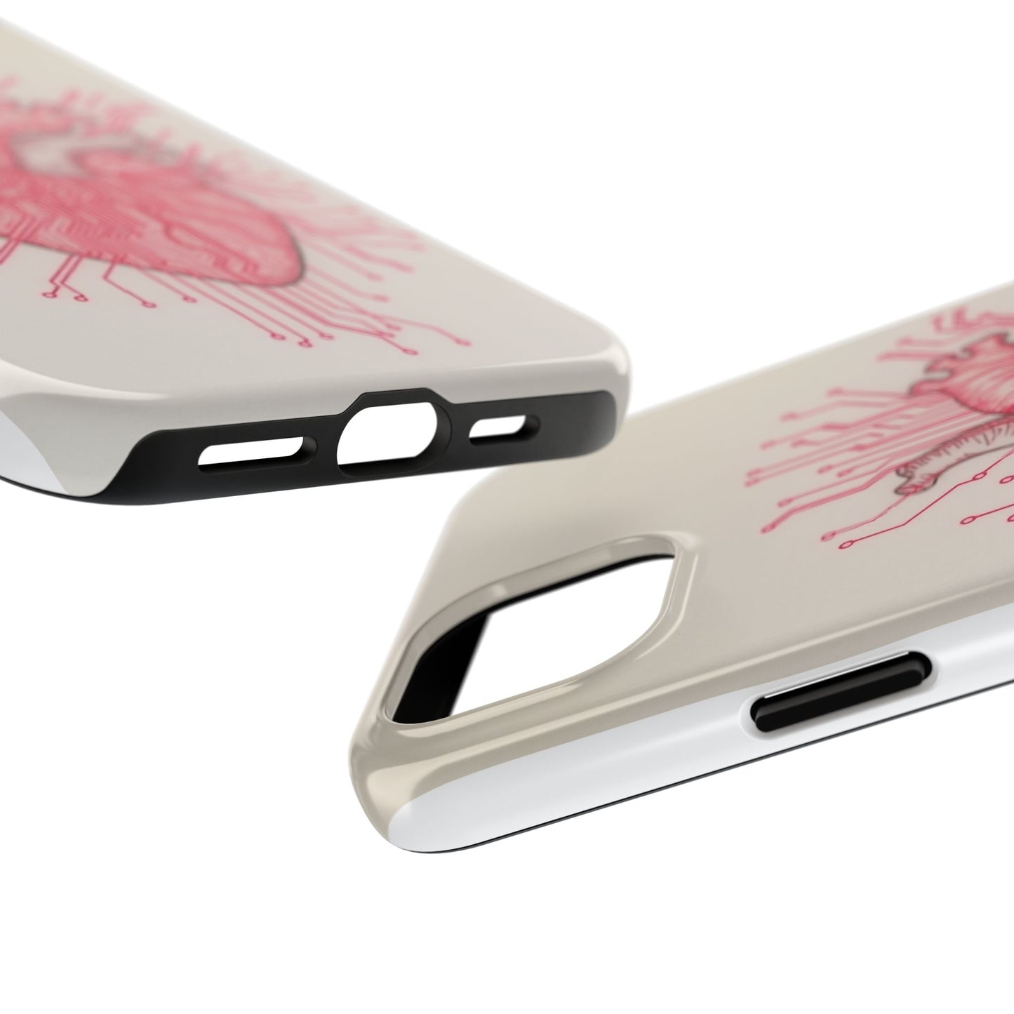 Heart Circuit Tough Phone Case – Unique Tech-Inspired Design for Tech Lovers