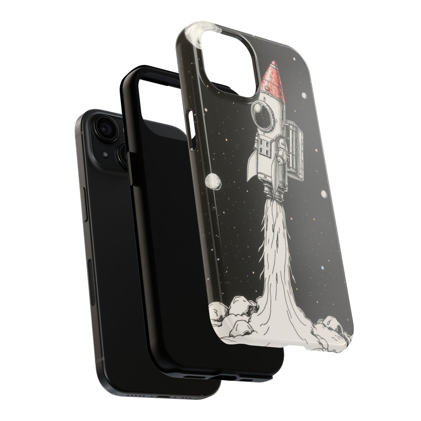 Cool Tough Phone Case for iPhone - Astro-Rocket Bond