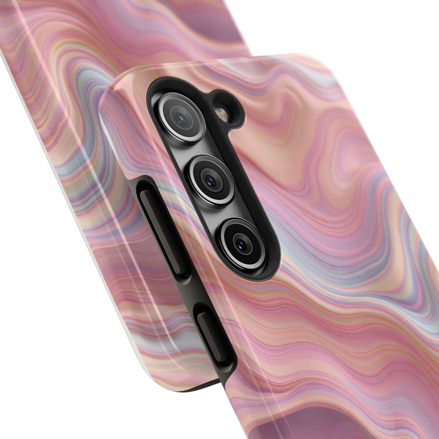 Stylish Tough Phone Cases - Abstract Pink Marble Design