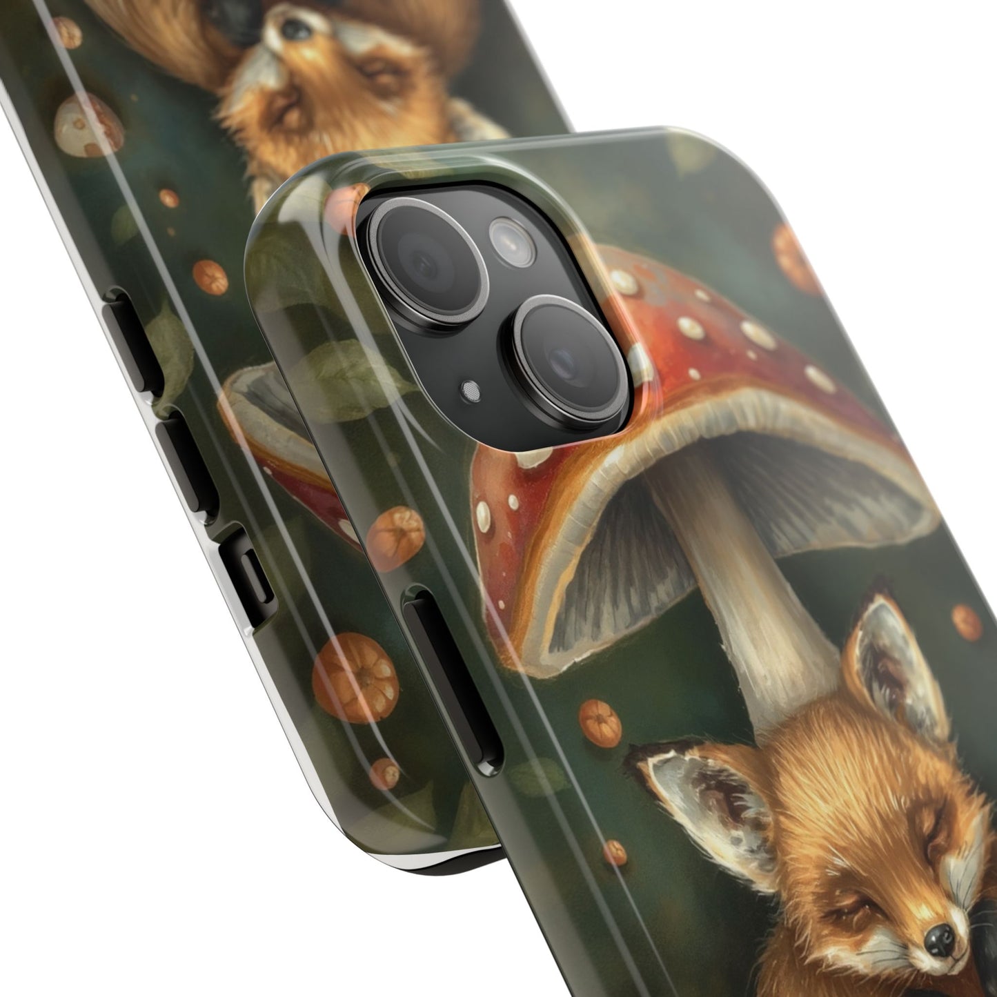 Cute Fox & Mushroom Phone Case - Tough Protective Cover
