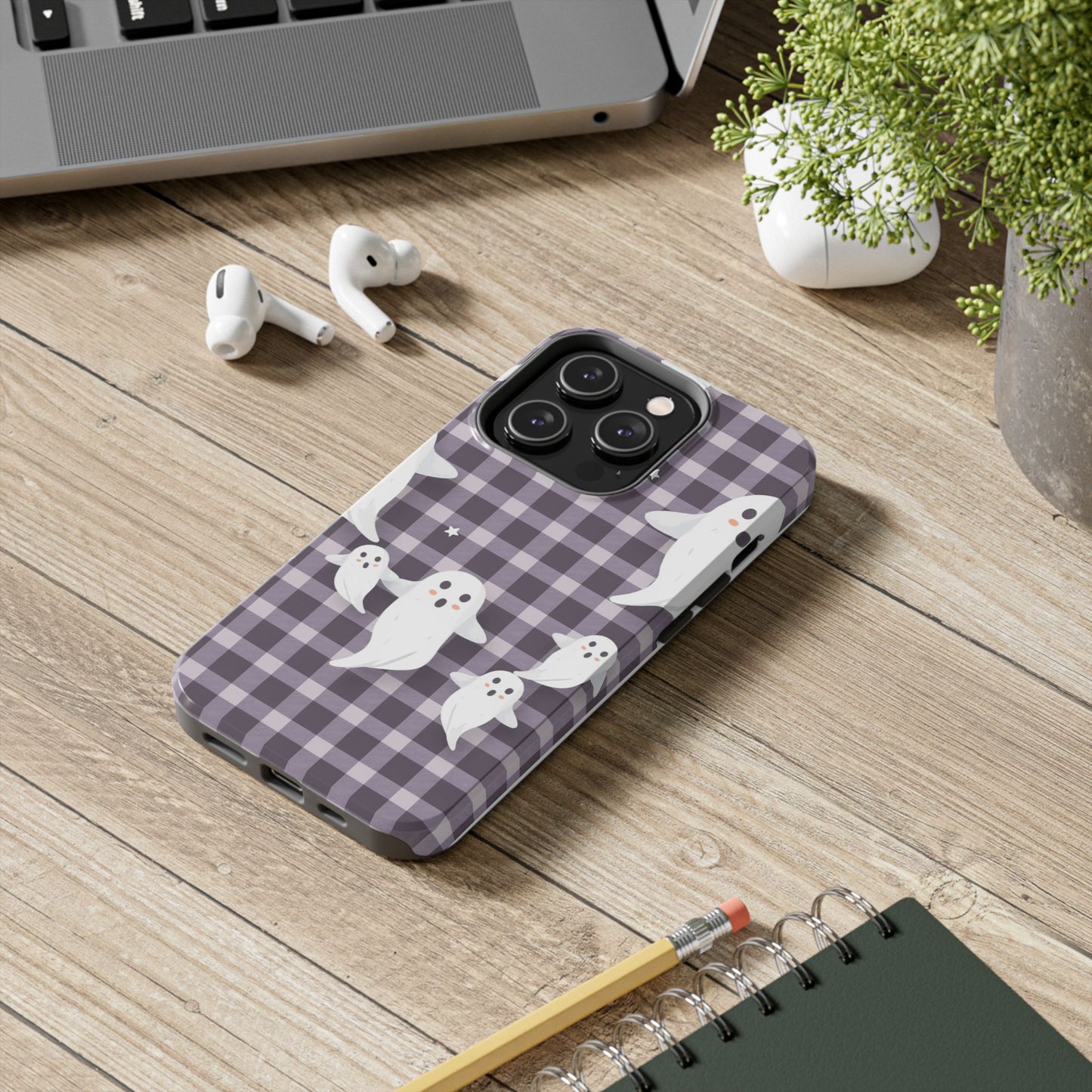 Cute Ghosts Tough Phone Case - Whimsical Halloween Design for Spooky Vibes