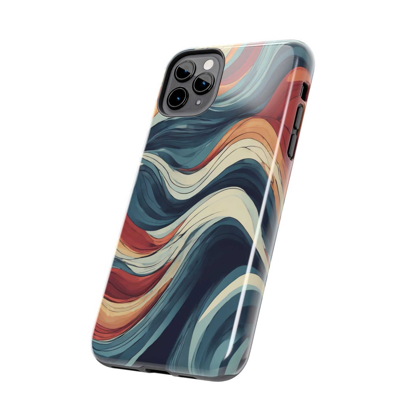 Abstract Wave Tough Phone Case | Stylish Protection for Daily Use - for iPhone