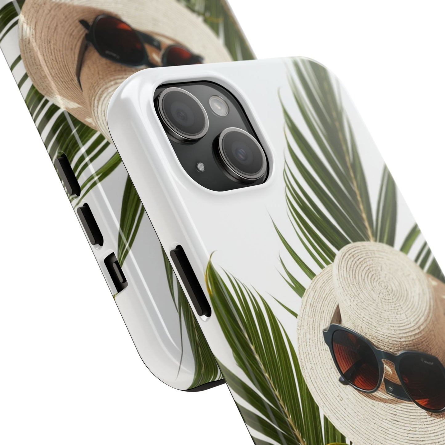 Tropical Phone Case - Summer Vibes with Hat & Sunglasses Design