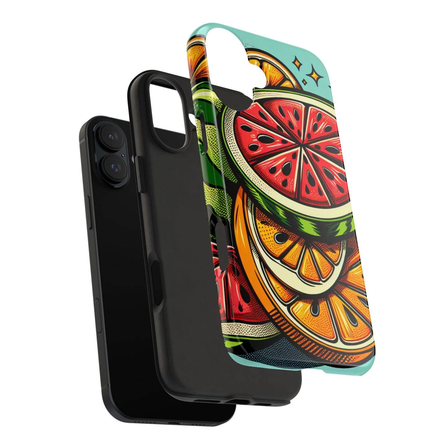 Vibrant Citrus Tough Phone Case - Fruit Slice Design - for iPhone