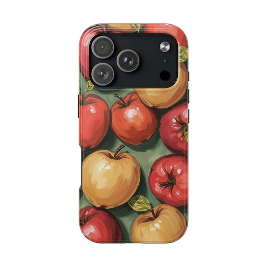 Colorful Painted Apples Art Tough Phone Case - Durable & Stylish Protection - for iPhone